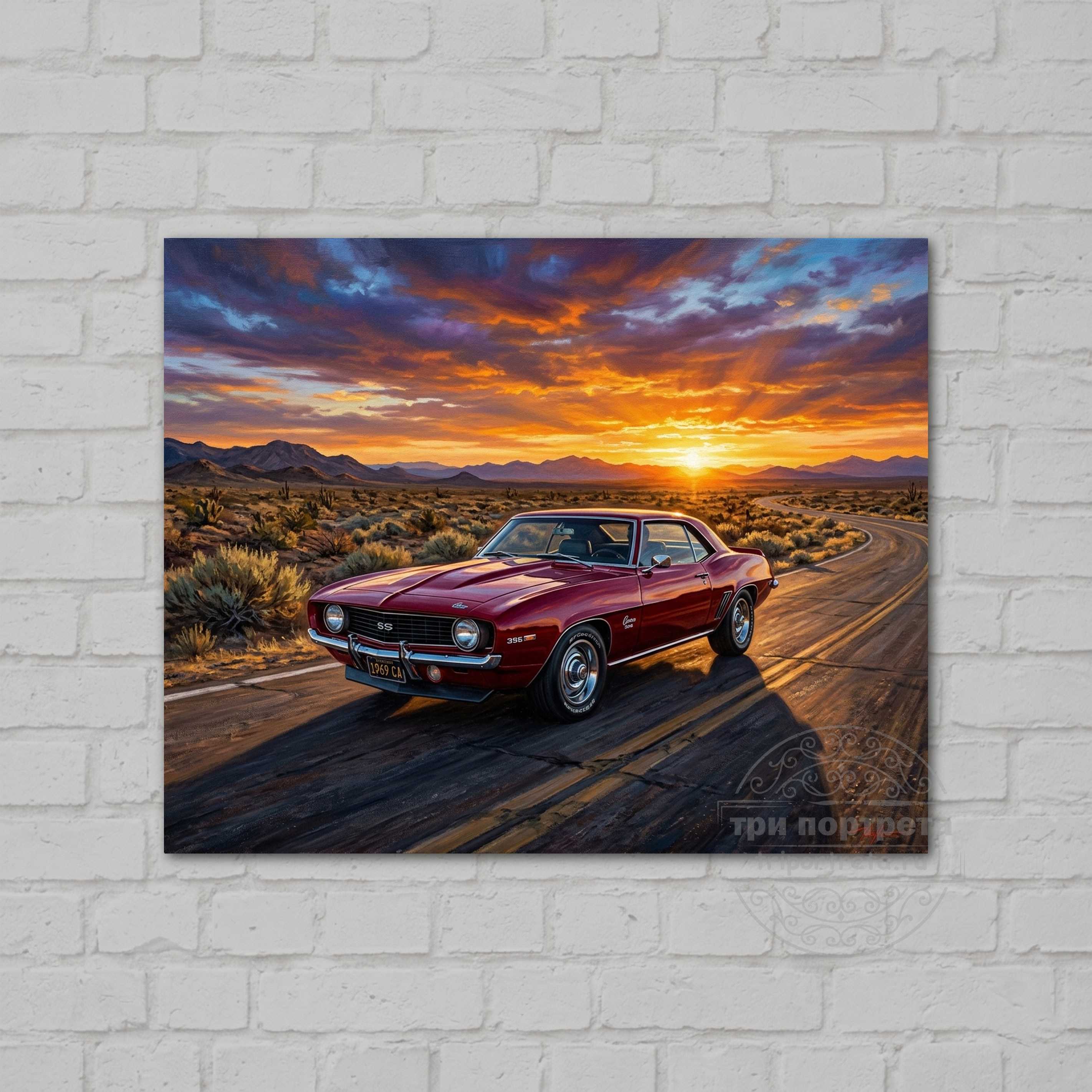 Красный зверь на закате Route 66